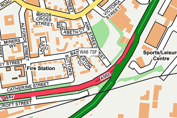 WA8 7SF map - OS OpenMap – Local (Ordnance Survey) WA8 7SF map - OS OpenMap – Local (Ordnance Survey)