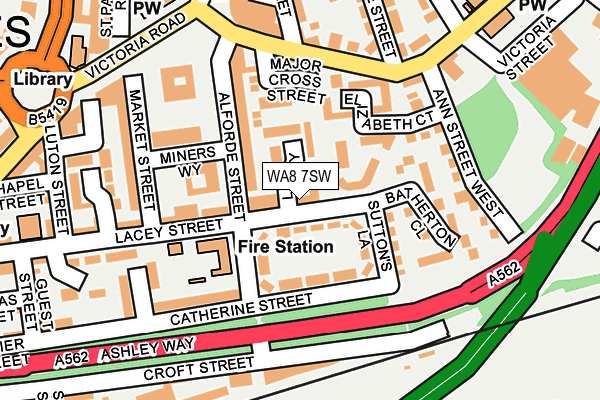 WA8 7SW map - OS OpenMap – Local (Ordnance Survey) WA8 7SW map - OS OpenMap – Local (Ordnance Survey)