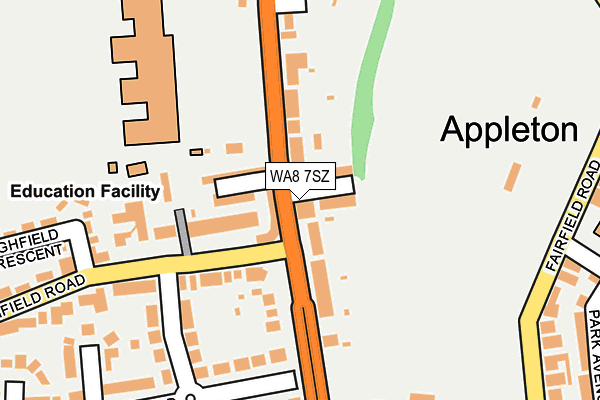 WA8 7SZ map - OS OpenMap – Local (Ordnance Survey) WA8 7SZ map - OS OpenMap – Local (Ordnance Survey)