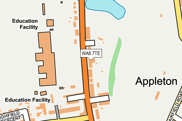 WA8 7TE map - OS OpenMap – Local (Ordnance Survey) WA8 7TE map - OS OpenMap – Local (Ordnance Survey)