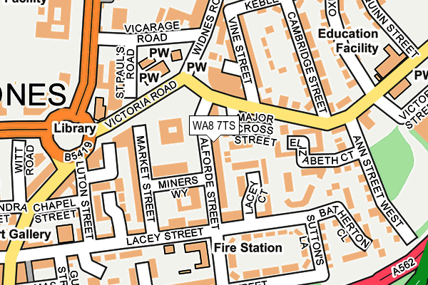 WA8 7TS map - OS OpenMap – Local (Ordnance Survey) WA8 7TS map - OS OpenMap – Local (Ordnance Survey)
