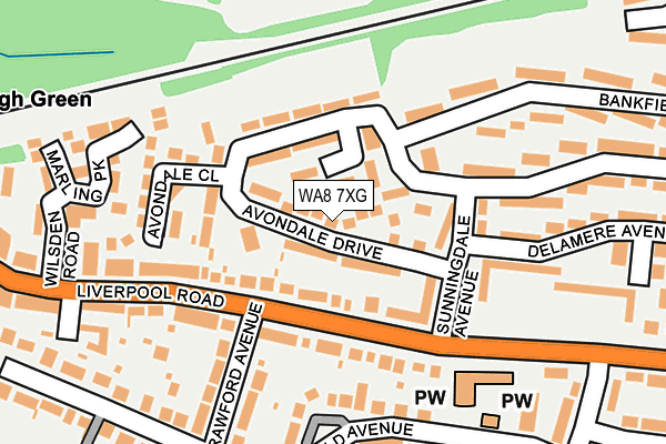 WA8 7XG map - OS OpenMap – Local (Ordnance Survey) WA8 7XG map - OS OpenMap – Local (Ordnance Survey)