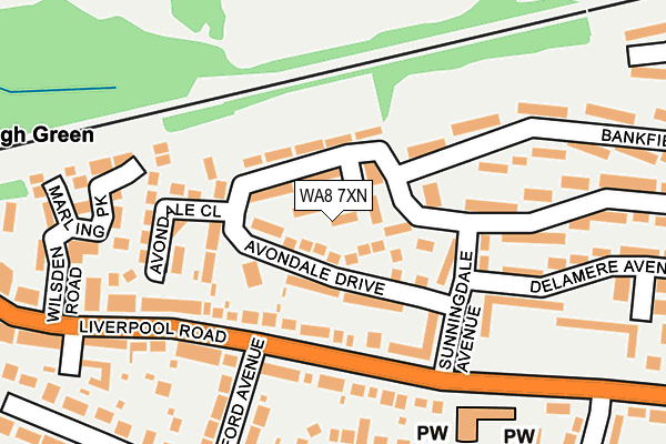 WA8 7XN map - OS OpenMap – Local (Ordnance Survey) WA8 7XN map - OS OpenMap – Local (Ordnance Survey)