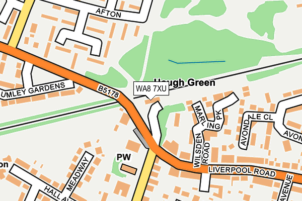WA8 7XU map - OS OpenMap – Local (Ordnance Survey) WA8 7XU map - OS OpenMap – Local (Ordnance Survey)