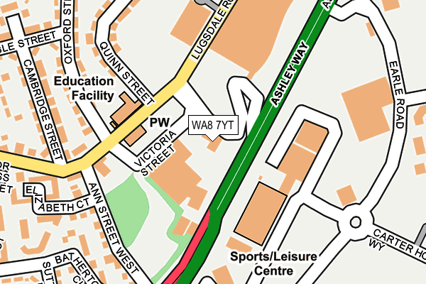 WA8 7YT map - OS OpenMap – Local (Ordnance Survey) WA8 7YT map - OS OpenMap – Local (Ordnance Survey)
