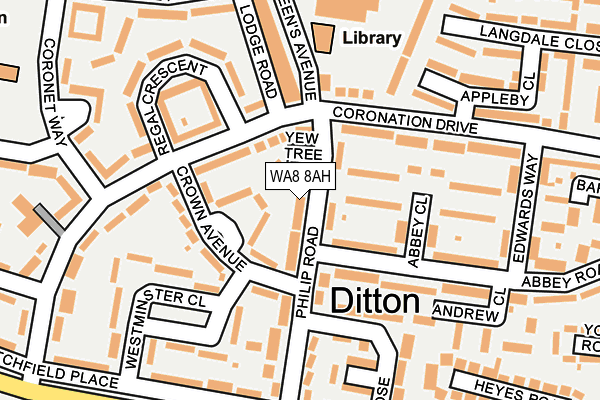 WA8 8AH map - OS OpenMap – Local (Ordnance Survey) WA8 8AH map - OS OpenMap – Local (Ordnance Survey)