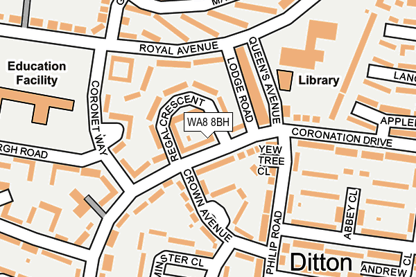 WA8 8BH map - OS OpenMap – Local (Ordnance Survey) WA8 8BH map - OS OpenMap – Local (Ordnance Survey)