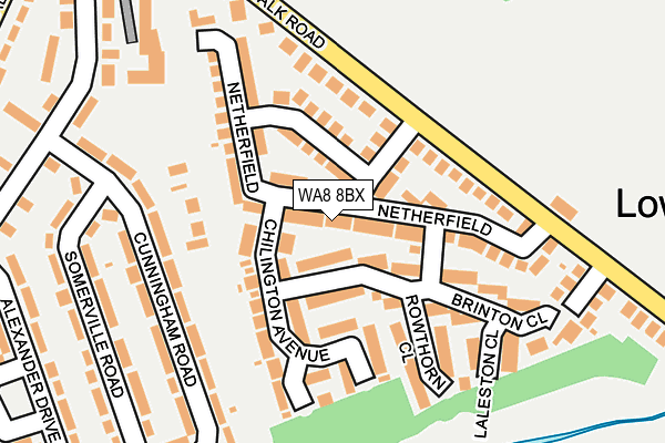 WA8 8BX map - OS OpenMap – Local (Ordnance Survey) WA8 8BX map - OS OpenMap – Local (Ordnance Survey)