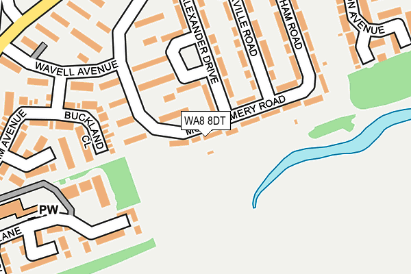 WA8 8DT map - OS OpenMap – Local (Ordnance Survey) WA8 8DT map - OS OpenMap – Local (Ordnance Survey)