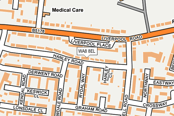 WA8 8EL map - OS OpenMap – Local (Ordnance Survey) WA8 8EL map - OS OpenMap – Local (Ordnance Survey)