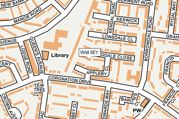 WA8 8EY map - OS OpenMap – Local (Ordnance Survey) WA8 8EY map - OS OpenMap – Local (Ordnance Survey)