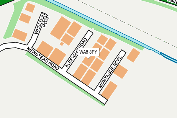 WA8 8FY map - OS OpenMap – Local (Ordnance Survey) WA8 8FY map - OS OpenMap – Local (Ordnance Survey)