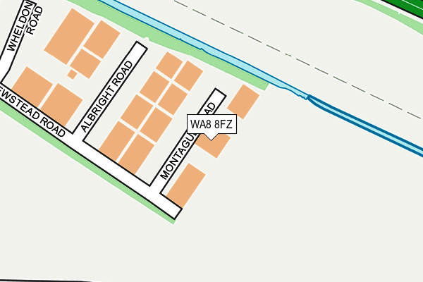 WA8 8FZ map - OS OpenMap – Local (Ordnance Survey) WA8 8FZ map - OS OpenMap – Local (Ordnance Survey)