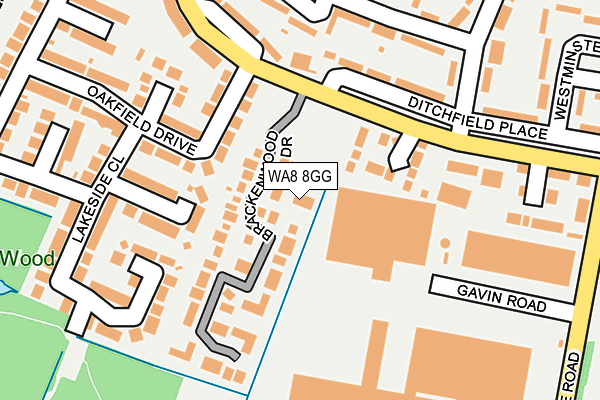 WA8 8GG map - OS OpenMap – Local (Ordnance Survey) WA8 8GG map - OS OpenMap – Local (Ordnance Survey)