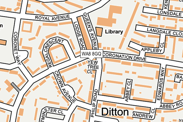 WA8 8GQ map - OS OpenMap – Local (Ordnance Survey) WA8 8GQ map - OS OpenMap – Local (Ordnance Survey)