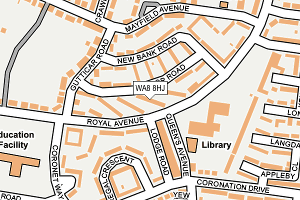 WA8 8HJ map - OS OpenMap – Local (Ordnance Survey) WA8 8HJ map - OS OpenMap – Local (Ordnance Survey)