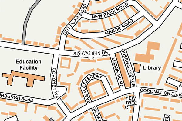 WA8 8HN map - OS OpenMap – Local (Ordnance Survey) WA8 8HN map - OS OpenMap – Local (Ordnance Survey)