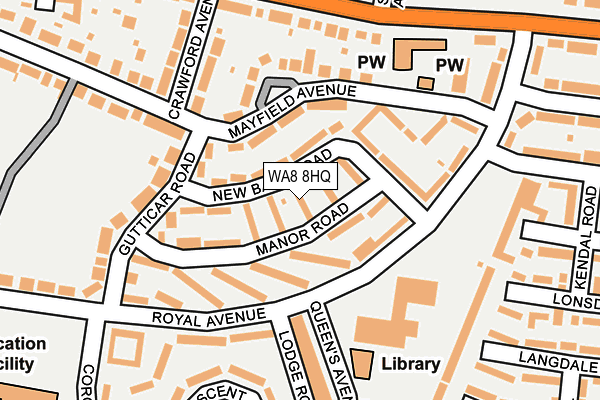 WA8 8HQ map - OS OpenMap – Local (Ordnance Survey)