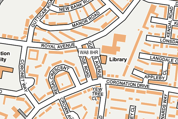 WA8 8HR map - OS OpenMap – Local (Ordnance Survey) WA8 8HR map - OS OpenMap – Local (Ordnance Survey)
