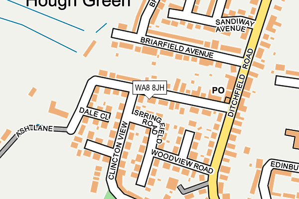 WA8 8JH map - OS OpenMap – Local (Ordnance Survey) WA8 8JH map - OS OpenMap – Local (Ordnance Survey)