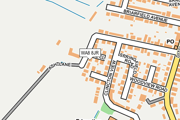 WA8 8JR map - OS OpenMap – Local (Ordnance Survey) WA8 8JR map - OS OpenMap – Local (Ordnance Survey)
