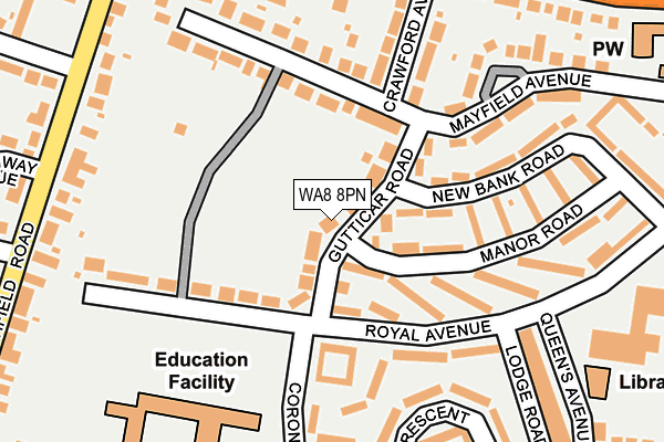 WA8 8PN map - OS OpenMap – Local (Ordnance Survey) WA8 8PN map - OS OpenMap – Local (Ordnance Survey)