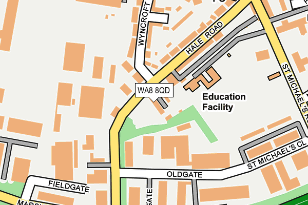 WA8 8QD map - OS OpenMap – Local (Ordnance Survey) WA8 8QD map - OS OpenMap – Local (Ordnance Survey)