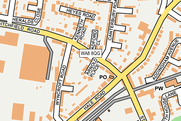 WA8 8QG map - OS OpenMap – Local (Ordnance Survey) WA8 8QG map - OS OpenMap – Local (Ordnance Survey)