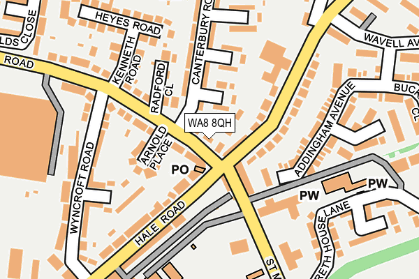 WA8 8QH map - OS OpenMap – Local (Ordnance Survey) WA8 8QH map - OS OpenMap – Local (Ordnance Survey)