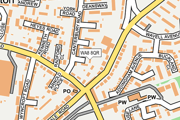 WA8 8QR map - OS OpenMap – Local (Ordnance Survey) WA8 8QR map - OS OpenMap – Local (Ordnance Survey)