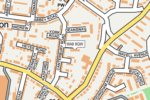 WA8 8QW map - OS OpenMap – Local (Ordnance Survey) WA8 8QW map - OS OpenMap – Local (Ordnance Survey)
