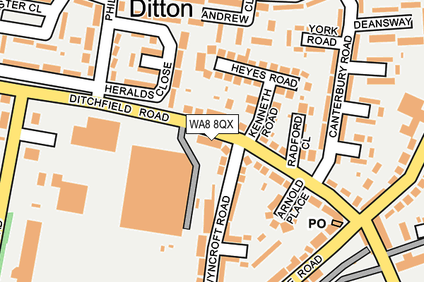 WA8 8QX map - OS OpenMap – Local (Ordnance Survey) WA8 8QX map - OS OpenMap – Local (Ordnance Survey)