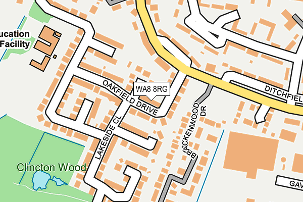 WA8 8RG map - OS OpenMap – Local (Ordnance Survey) WA8 8RG map - OS OpenMap – Local (Ordnance Survey)
