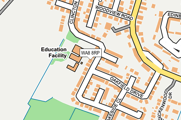 WA8 8RP map - OS OpenMap – Local (Ordnance Survey) WA8 8RP map - OS OpenMap – Local (Ordnance Survey)