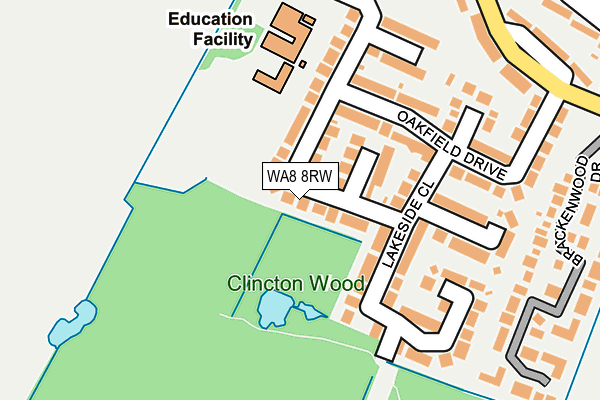 WA8 8RW map - OS OpenMap – Local (Ordnance Survey) WA8 8RW map - OS OpenMap – Local (Ordnance Survey)