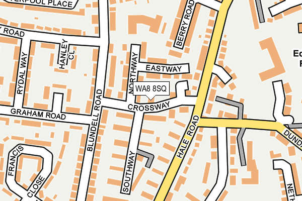 WA8 8SQ map - OS OpenMap – Local (Ordnance Survey) WA8 8SQ map - OS OpenMap – Local (Ordnance Survey)
