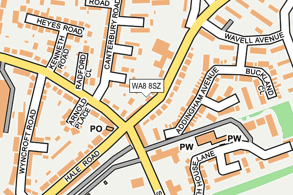 WA8 8SZ map - OS OpenMap – Local (Ordnance Survey) WA8 8SZ map - OS OpenMap – Local (Ordnance Survey)