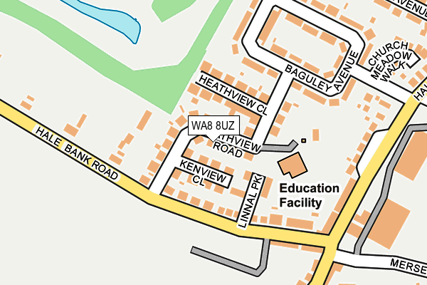WA8 8UZ map - OS OpenMap – Local (Ordnance Survey) WA8 8UZ map - OS OpenMap – Local (Ordnance Survey)