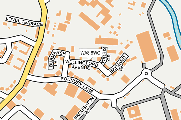 WA8 8WG map - OS OpenMap – Local (Ordnance Survey) WA8 8WG map - OS OpenMap – Local (Ordnance Survey)