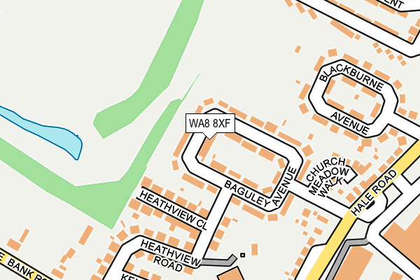 WA8 8XF map - OS OpenMap – Local (Ordnance Survey) WA8 8XF map - OS OpenMap – Local (Ordnance Survey)