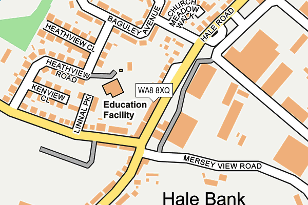 WA8 8XQ map - OS OpenMap – Local (Ordnance Survey) WA8 8XQ map - OS OpenMap – Local (Ordnance Survey)