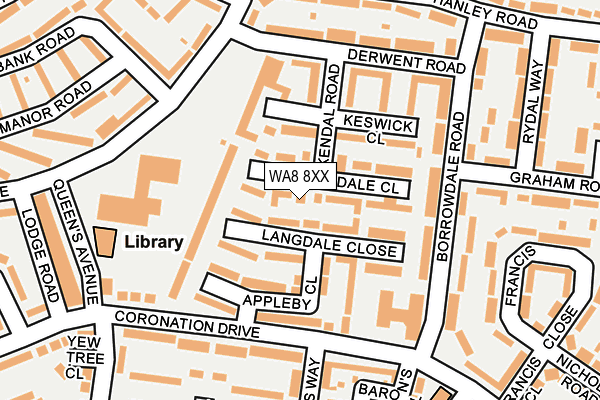 WA8 8XX map - OS OpenMap – Local (Ordnance Survey)