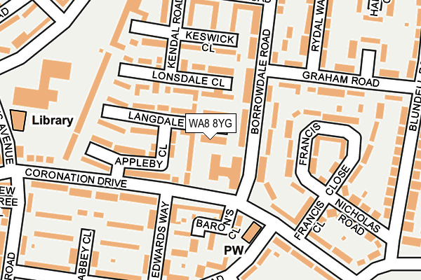 WA8 8YG map - OS OpenMap – Local (Ordnance Survey) WA8 8YG map - OS OpenMap – Local (Ordnance Survey)