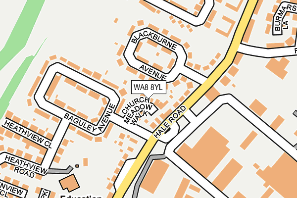 WA8 8YL map - OS OpenMap – Local (Ordnance Survey) WA8 8YL map - OS OpenMap – Local (Ordnance Survey)