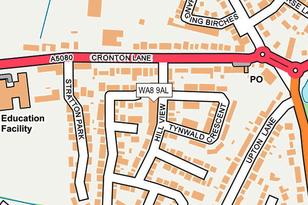 WA8 9AL map - OS OpenMap – Local (Ordnance Survey) WA8 9AL map - OS OpenMap – Local (Ordnance Survey)