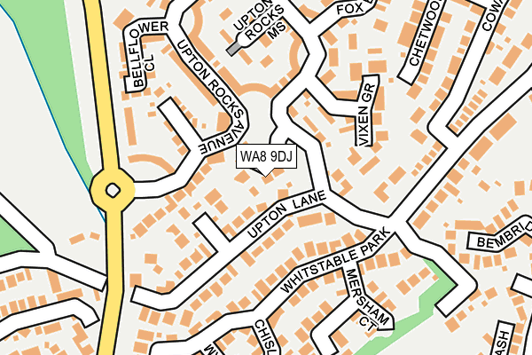 WA8 9DJ map - OS OpenMap – Local (Ordnance Survey) WA8 9DJ map - OS OpenMap – Local (Ordnance Survey)