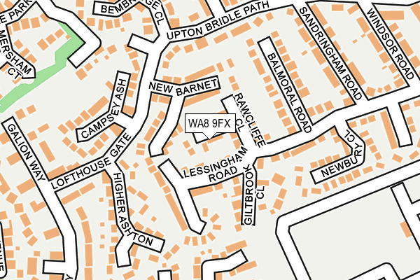 WA8 9FX map - OS OpenMap – Local (Ordnance Survey) WA8 9FX map - OS OpenMap – Local (Ordnance Survey)
