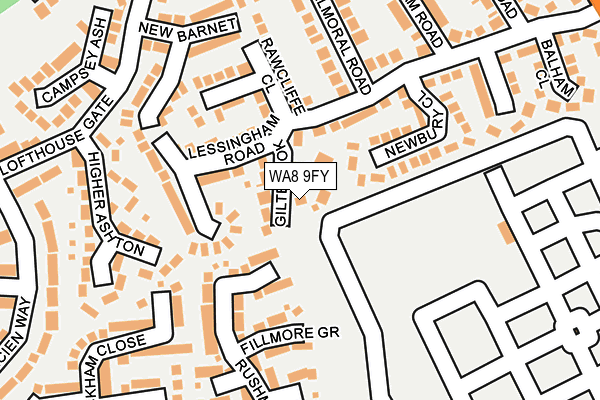 WA8 9FY map - OS OpenMap – Local (Ordnance Survey) WA8 9FY map - OS OpenMap – Local (Ordnance Survey)