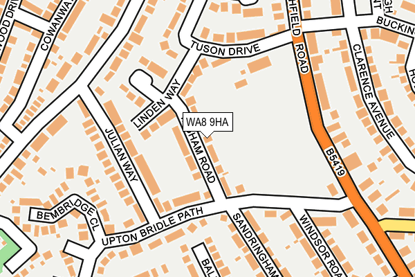 WA8 9HA map - OS OpenMap – Local (Ordnance Survey) WA8 9HA map - OS OpenMap – Local (Ordnance Survey)