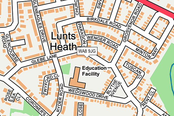 WA8 9JG map - OS OpenMap – Local (Ordnance Survey) WA8 9JG map - OS OpenMap – Local (Ordnance Survey)